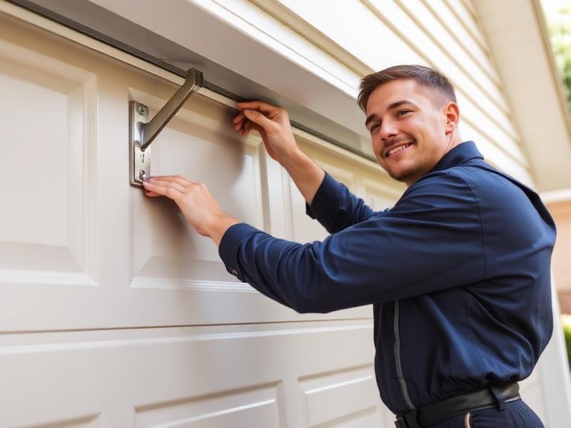 Certified garage door technician providing professional service